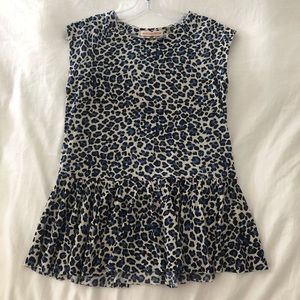 Rebecca Taylor Leopard Peplum Top